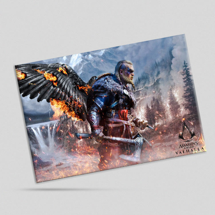 تابلو شاسی طرح Assassin's Creed Valhalla (ارسال رایگان)