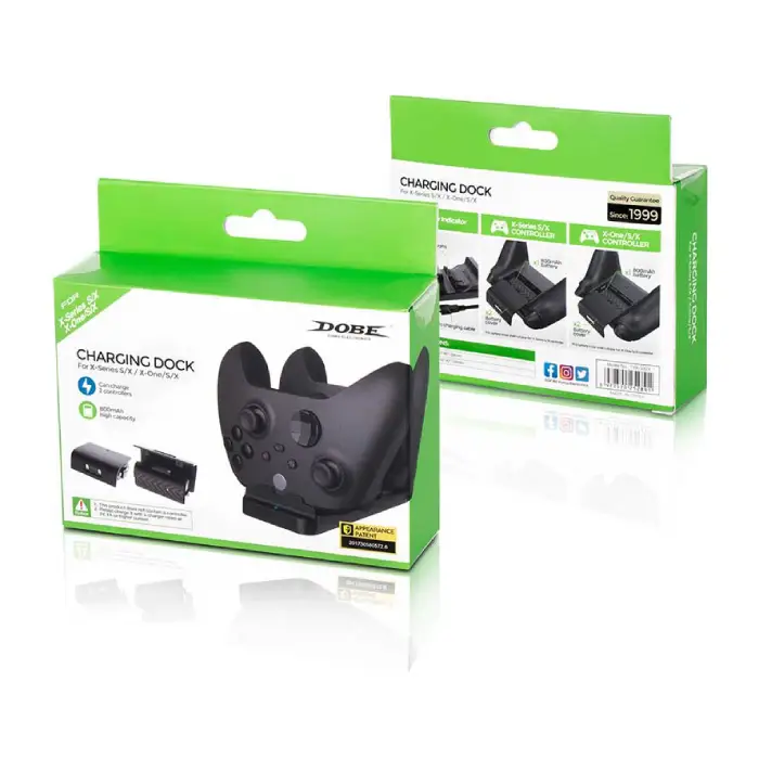 پایه شارژر Dobe همراه باتری مدل TYX-532X سفید و مشکی (ارسال رایگان)