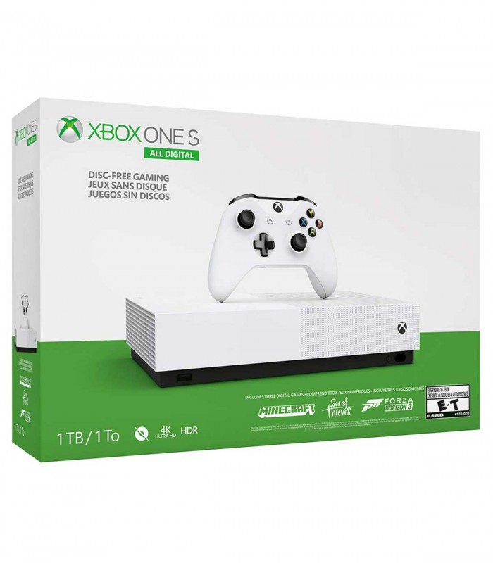 کنسول Xbox One S مدل all digital ظرفیت 1 ترابایت