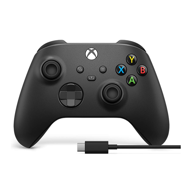 دسته ایکس باکس Carbon Black با کابل