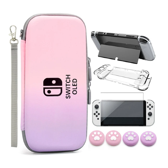 کیف محافظ اورجینال برای Nintendo Switch OLED صورتی بنفش (ارسال رایگان)