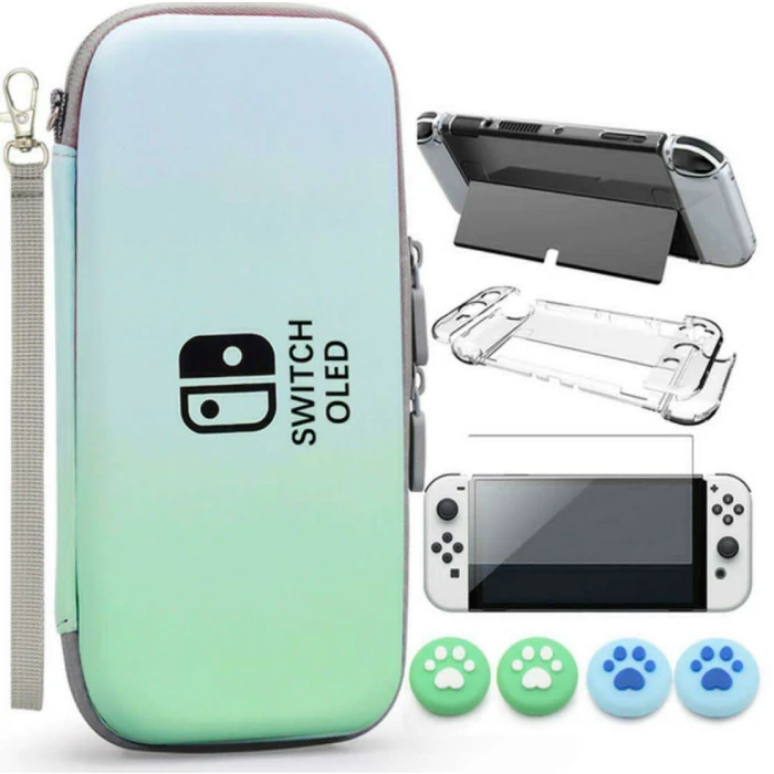 کیف محافظ اورجینال برای Nintendo Switch OLED سبز آبی (ارسال رایگان)