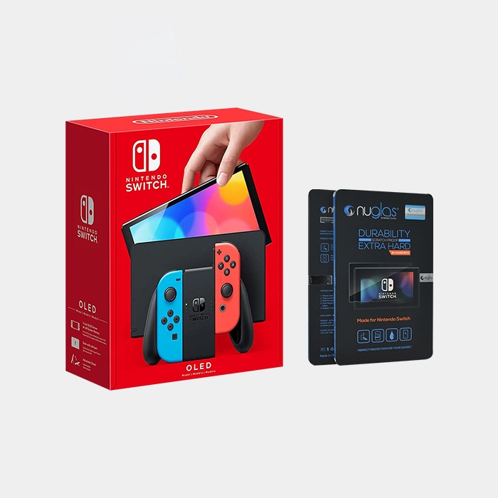 Nintendo Switch Oled آبی و قرمز به همراه هدیه