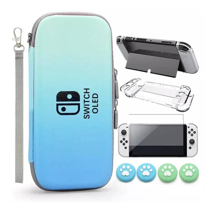 کیف محافظ اورجینال برای Nintendo Switch OLED آبی سبز (ارسال رایگان)