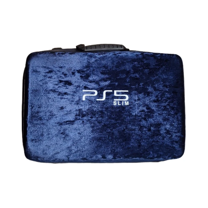 کیف دستی مخصوص PS5 slim مخمل سورمه ای (ارسال رایگان)