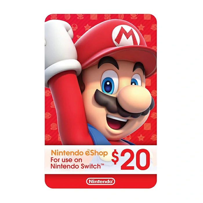 گیفت کارت 20 دلاری نینتندو آمریکا